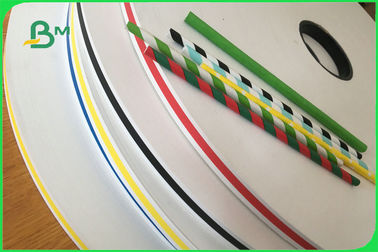 रंगीन स्ट्रॉ रैपिंग पेपर रोल स्ट्रा सकर के लिए पैटर्न के साथ