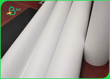 परिधान काटने के कमरे के लिए उच्च सफेदी 60g 70g 80g सीएडी प्लॉटर पेपर रोल