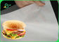 बर्गर रैपिंग के लिए 35gsm सफ़ेद ग्रीसप्रूफ पेपर रोल / नेचुरल फ़ूड रैपिंग पेपर