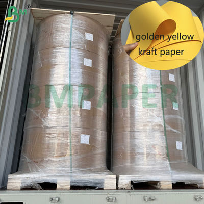 85gsm 90gsm मजबूत शक्ति सुनहरी पीली क्राफ्ट पेपर लिफाफे के लिए 70cm 80cm रील