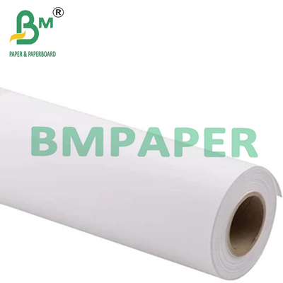 इंजीनियरिंग योजना के लिए 2 इंच कोर सफेद प्लॉटर पेपर रोल 24 &quot;x 50 गज 80gsm
