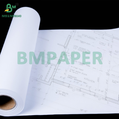 वास्तुशिल्प चित्र के लिए 80GSM प्लॉटर बॉन्ड पेपर रोल 841mm x 50m 2' कोर
