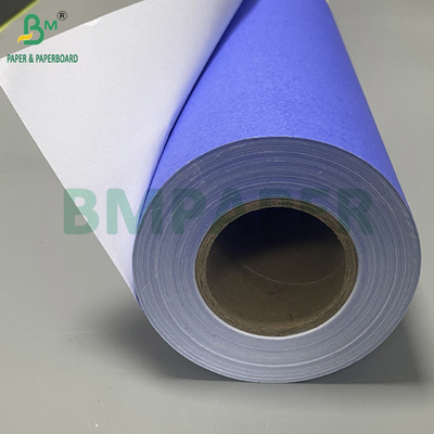 80 ग्राम बैंगनी नीला डिजिटल कागज सीएडी प्लॉटर रोल एक तरफ सफेद 610 मिमी X 50m 2 इंच कोर