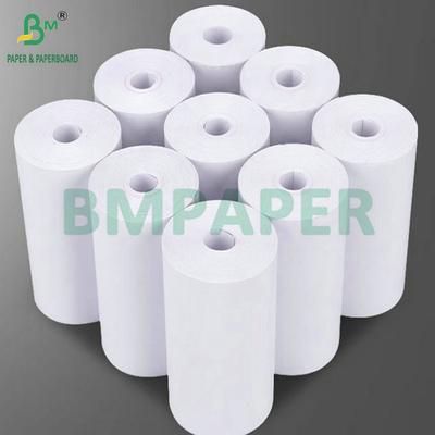 अच्छी सफ़ेदता 55g 80mm x 80mm थर्मल रसीद पेपर पीओएस रोल प्रिंटिंग के लिए