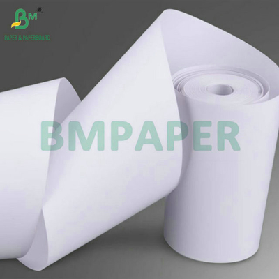 अच्छी सफ़ेदता 55g 80mm x 80mm थर्मल रसीद पेपर पीओएस रोल प्रिंटिंग के लिए
