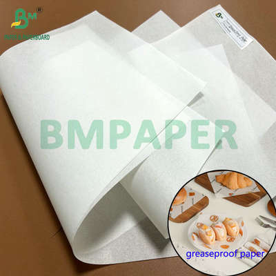 38 ग्राम 40 ग्राम मुद्रण योग्य मोम वसा प्रतिरोधी कागज रोटी पैकेज के लिए 12 "x 12"