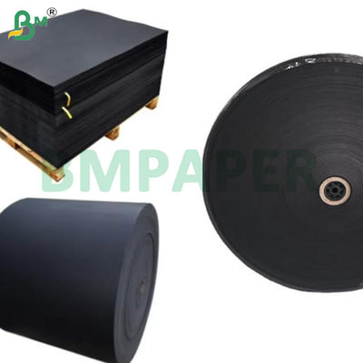 180gsm 230gsm कपड़ा लेबल के लिए काले कार्ड पेपर अच्छी कठोरता 70 x 100 सेमी