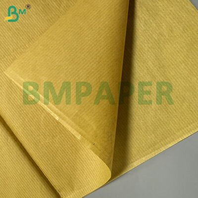 40gsm Golden Yellow Virgin Striped Kraft Paper Sheets, High Wet Strength