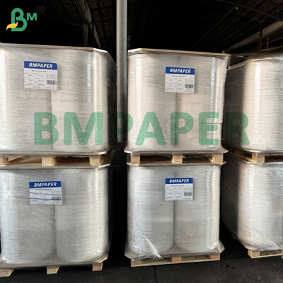 स्ट्रॉ पैकिंग के लिए स्लिटेड रोल व्हाइट क्राफ्ट पेपर 24gsm 35mm रोल