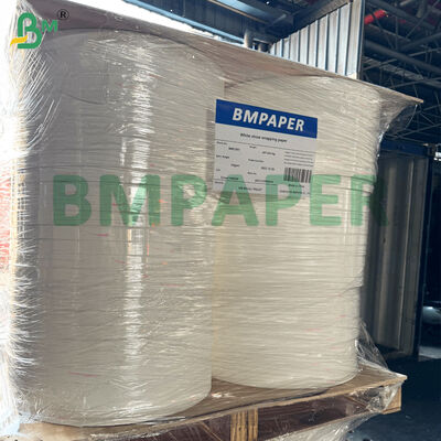 स्ट्रॉ पैकिंग के लिए स्लिटेड रोल व्हाइट क्राफ्ट पेपर 24gsm 35mm रोल