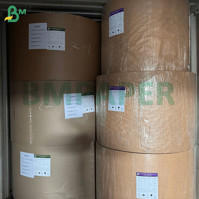 48 ग्राम थर्मल पेपर रील 635 मिमी चौड़ाई उच्च मात्रा छपाई के लिए हल्का पीओएस रसीद पेपर