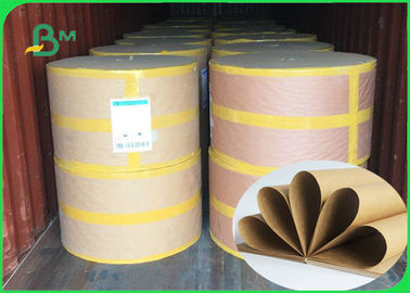 250 / 300 / 300gsm अच्छी शक्ति सतह पैकिंग के लिए चमकदार क्राफ्ट पेपर रोल